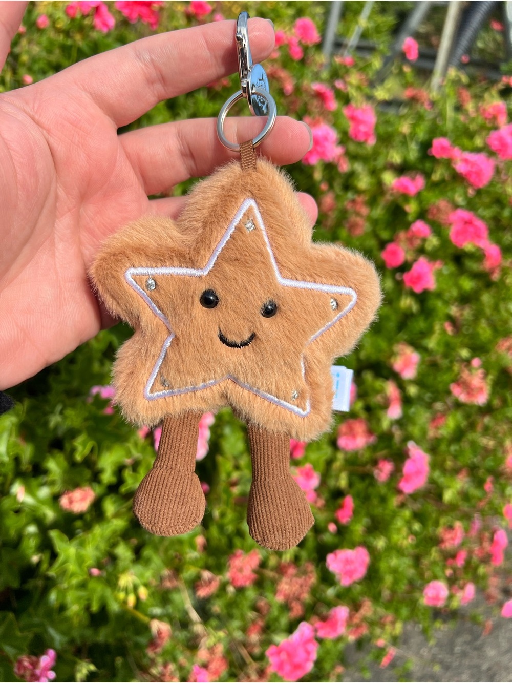 CHRISTMAS GINGERBREAD STAR PLUSH KEYCHAIN - Picture 5 of 6